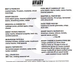 Aviary Wine Kitchen