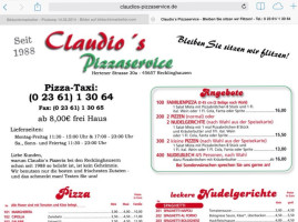 Claudios Pizza Service